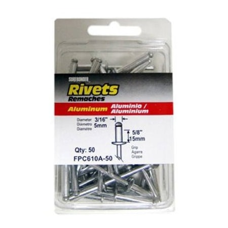 Fpc 50PK XL ALU Rivet FPC610A-50